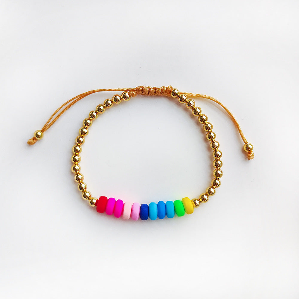 Wholesale Rainbow Soft Pottery Pearl Bracelet
